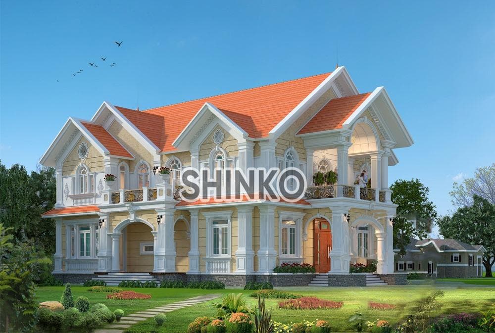 Ngói màu shinko - sh04 mang đến một vẻ đẹp sang trọng cho toàn bộ ngôi nhà