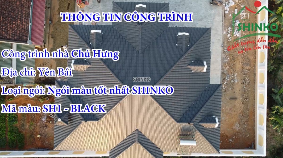 Công trình sử dụng ngói màu tốt nhất shinko - màu sh1 - black