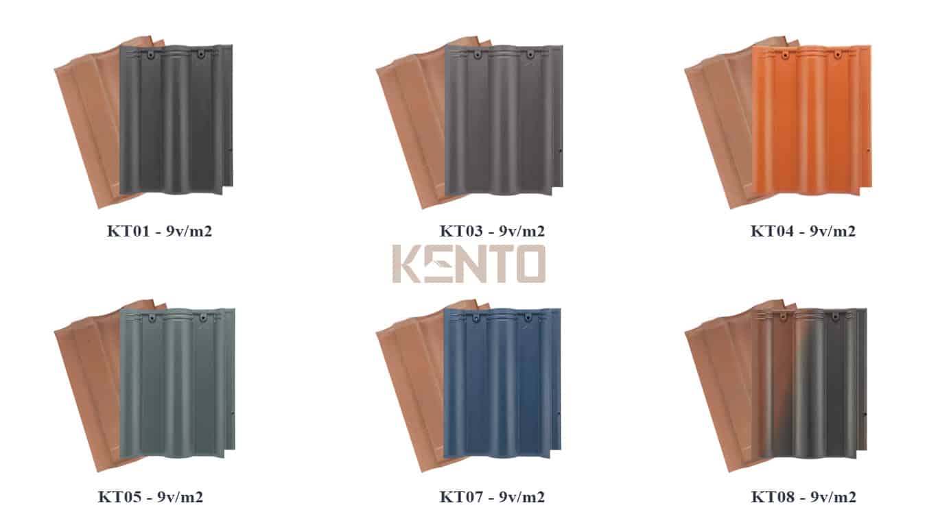 Mẫu mã đa dạng của ngói màu cao cấp kento