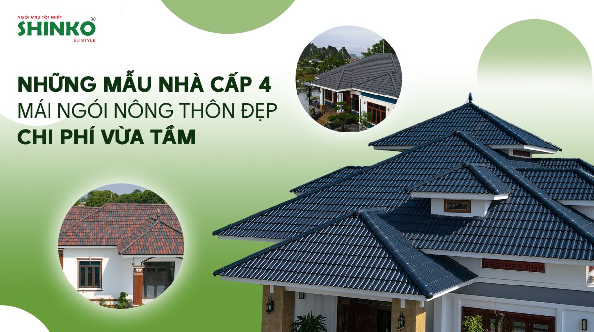 Top 8 mẫu nhà cấp 4 mái ngói nông thôn đẹp, chi phí vừa tầm 2024