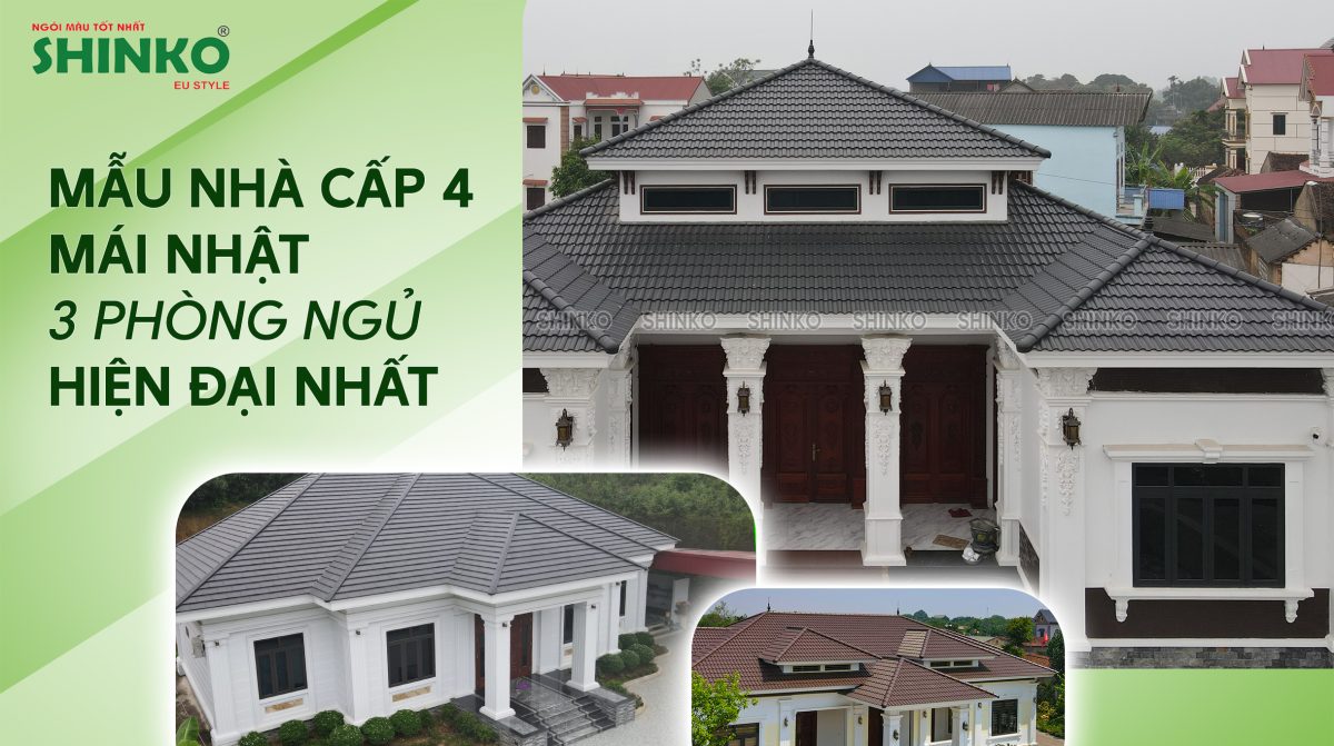 101+ Mẫu nhà cấp 4 mái Nhật 3 phòng ngủ đẹp nhất năm