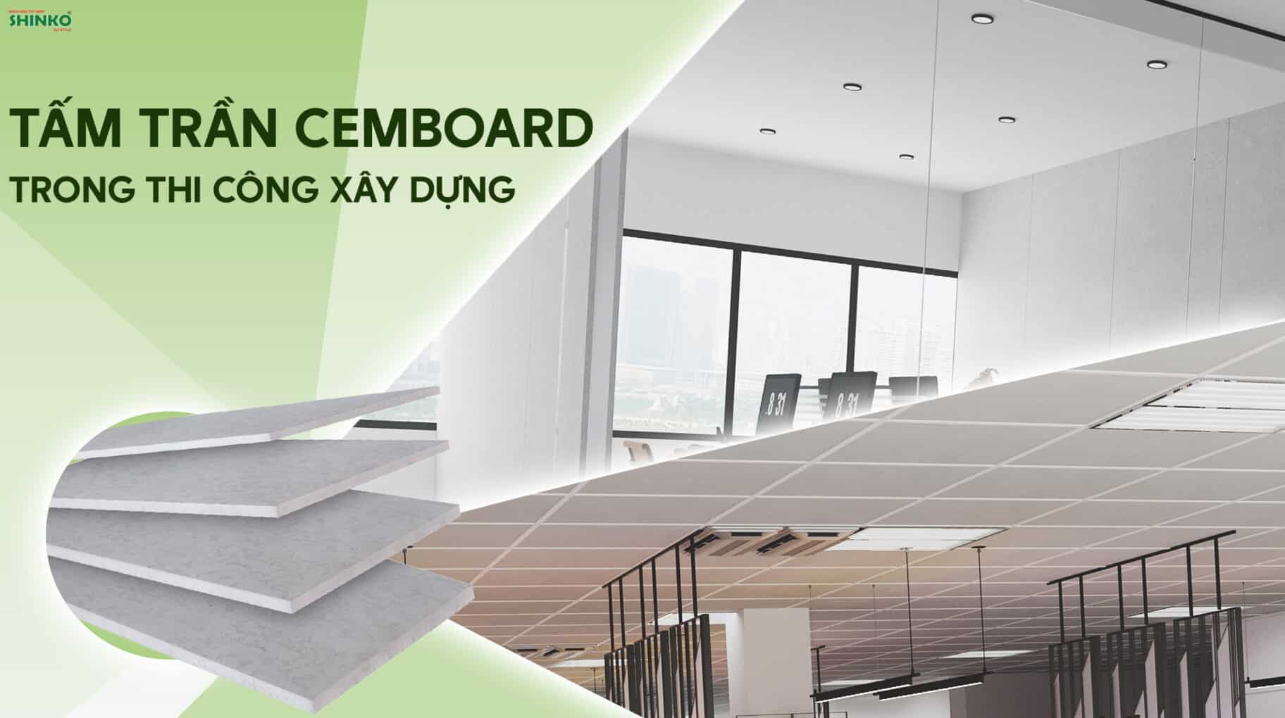 Tấm trần cemboard trong thi công