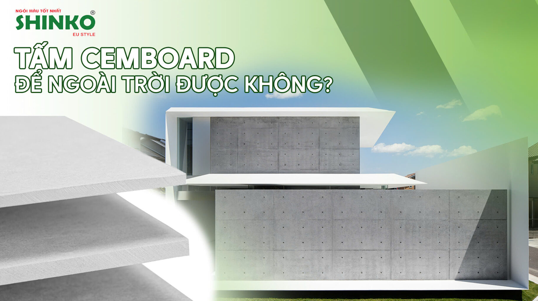 Tấm Cemboard để ngoài trời được không?