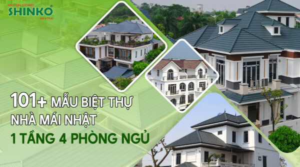 Top 101+ mẫu biệt thự nhà mái Nhật 1 tầng 4 phòng ngủ hiện đại, đẹp nhất