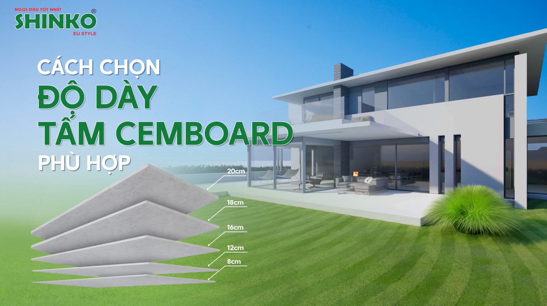 Hướng dẫn cách chọn đồ dày tấm Cemboard phù hợp