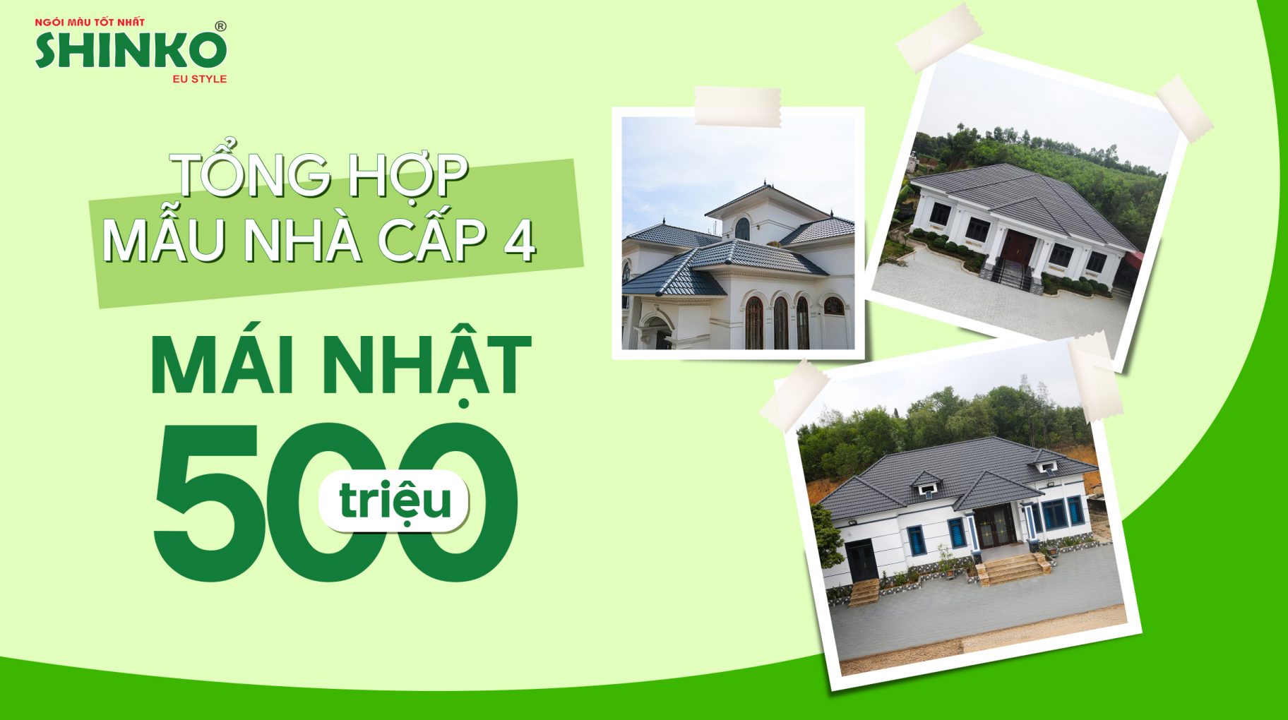 Mẫu nhà cấp 4 mái nhật 500 triệu đẹp